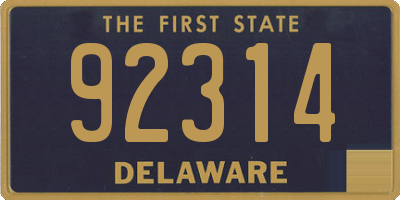 DE license plate 92314