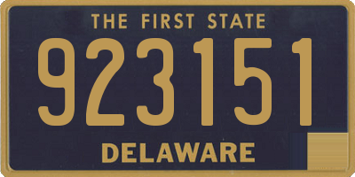 DE license plate 923151