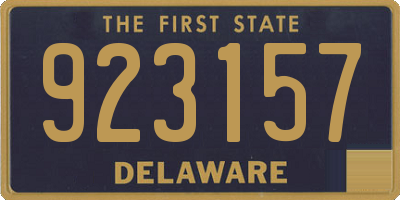 DE license plate 923157