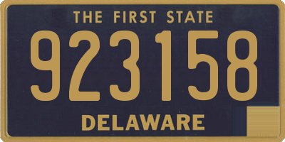 DE license plate 923158