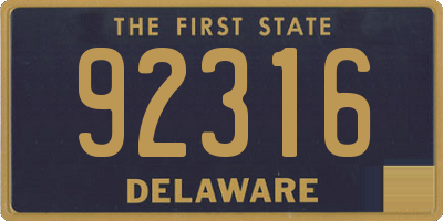 DE license plate 92316