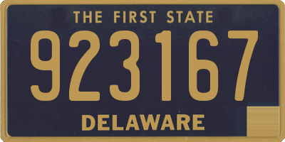 DE license plate 923167