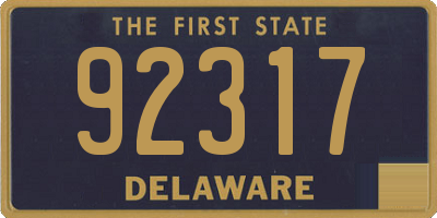 DE license plate 92317