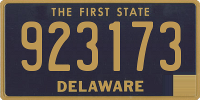 DE license plate 923173
