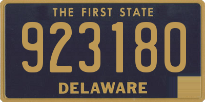 DE license plate 923180