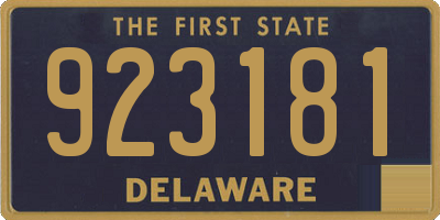 DE license plate 923181