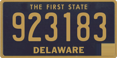 DE license plate 923183