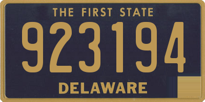 DE license plate 923194