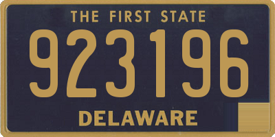 DE license plate 923196