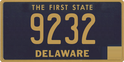 DE license plate 9232