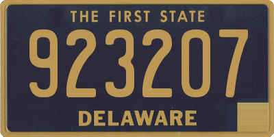 DE license plate 923207