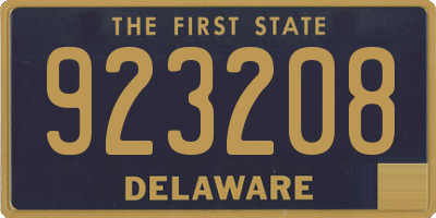 DE license plate 923208