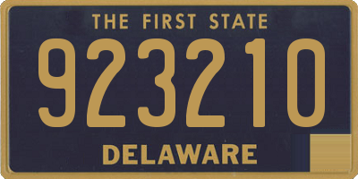 DE license plate 923210