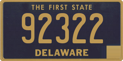 DE license plate 92322