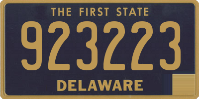 DE license plate 923223