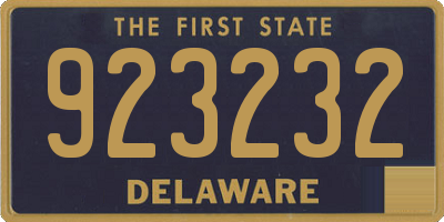 DE license plate 923232