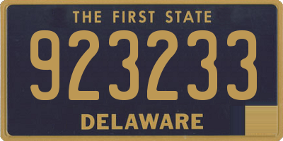 DE license plate 923233