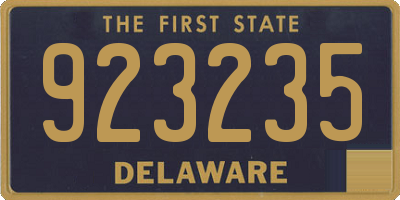 DE license plate 923235
