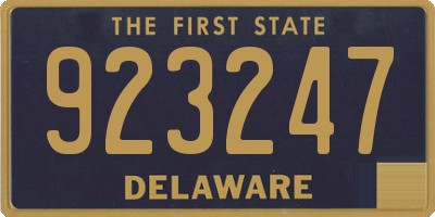 DE license plate 923247