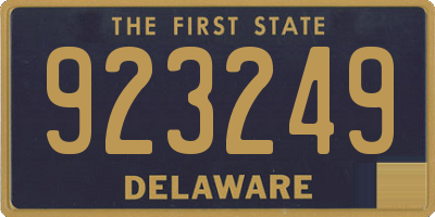 DE license plate 923249