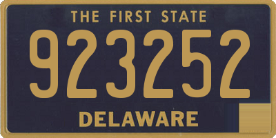 DE license plate 923252