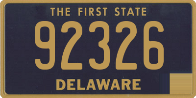 DE license plate 92326