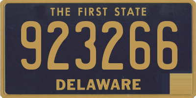 DE license plate 923266
