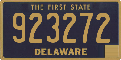 DE license plate 923272