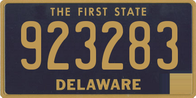 DE license plate 923283
