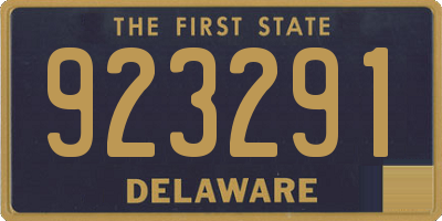 DE license plate 923291