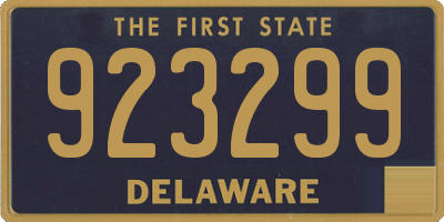 DE license plate 923299