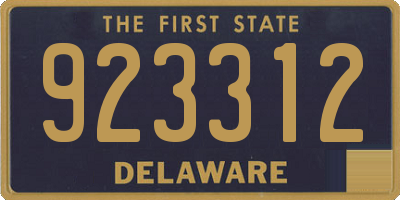 DE license plate 923312