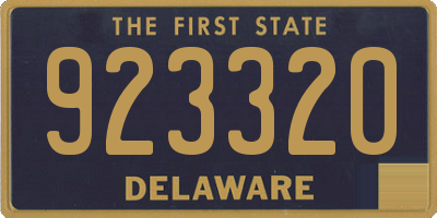 DE license plate 923320