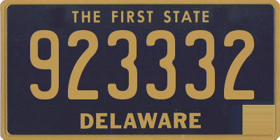 DE license plate 923332