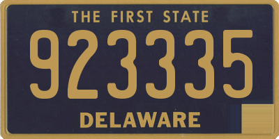 DE license plate 923335