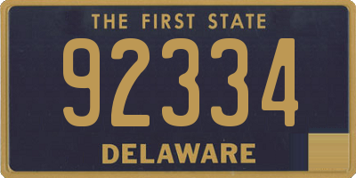 DE license plate 92334