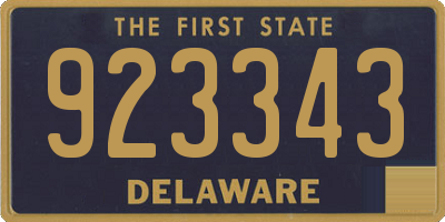 DE license plate 923343