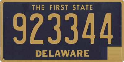 DE license plate 923344