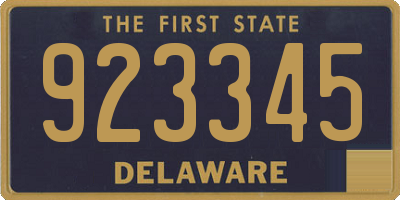DE license plate 923345