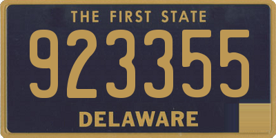 DE license plate 923355