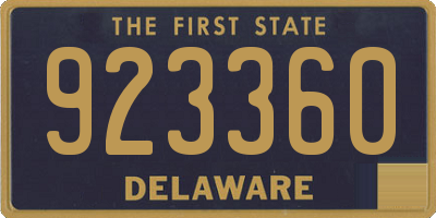 DE license plate 923360