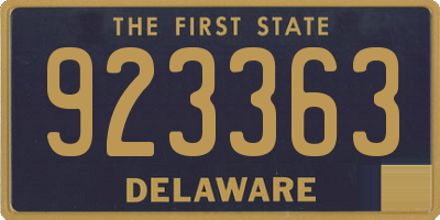 DE license plate 923363