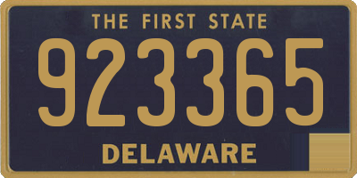 DE license plate 923365