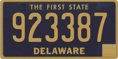 DE license plate 923387