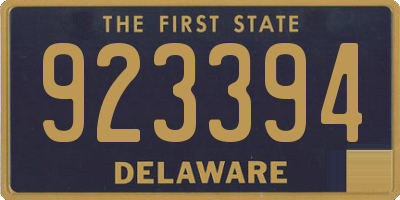 DE license plate 923394