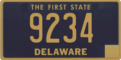 DE license plate 9234