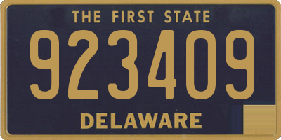 DE license plate 923409