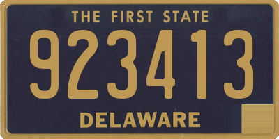 DE license plate 923413
