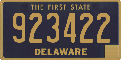 DE license plate 923422