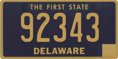 DE license plate 92343